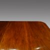 Georgian style mahogany twin pillar dining table top detail