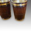 Pair of mahogany Irish peat buckets brass collar