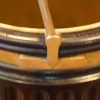 Pair of mahogany Irish peat buckets handle hinge