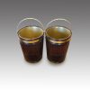 Pair of mahogany Irish peat buckets top view