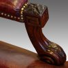Victorian mahogany desk chair arm carving