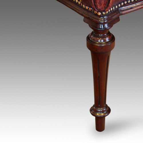 Victorian mahogany desk chair front leg
