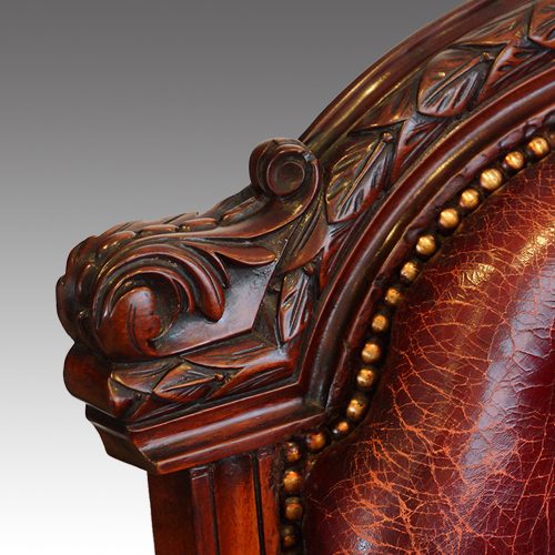 Victorian mahogany desk chair shoulder