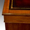 Victorian mahogany pedestal desk edge