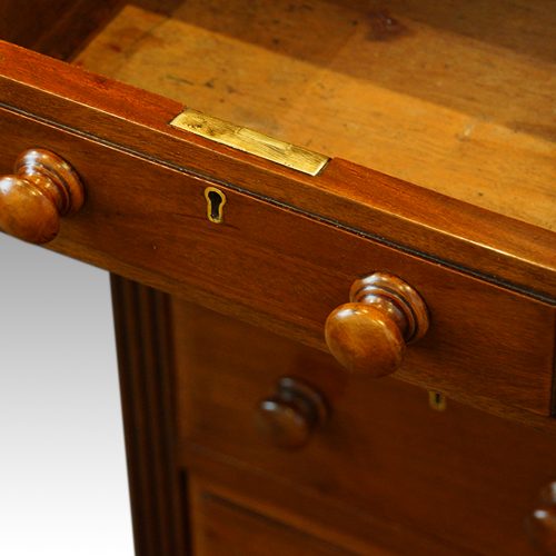 Victorian mahogany pedestal desk knob handle