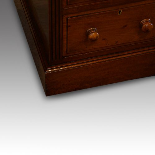 Victorian mahogany pedestal desk plinth