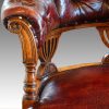 Victorian oak swivel desk chair arm