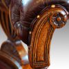 Victorian oak swivel desk chair arm detail