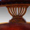 Victorian oak swivel desk chair back splat