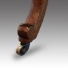 Victorian oak swivel desk chair leg detail