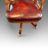 Victorian oak swivel desk chair seat