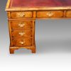 Georgian style walnut pedestal desk drawers