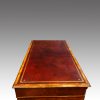Georgian style walnut pedestal desk leather top