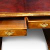 Georgian style walnut pedestal desk middle drawers