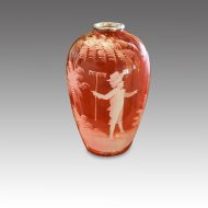 Pair of Victorian Mary Gregory vases male