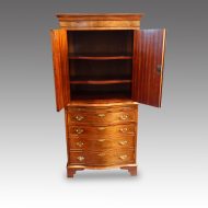 Serpentine walnut press upper cupboard