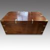 Victorian brass bound military chest rear