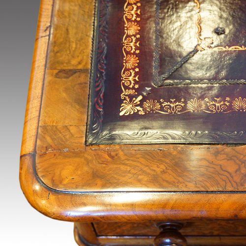 Victorian walnut desk by Edwards and Roberts