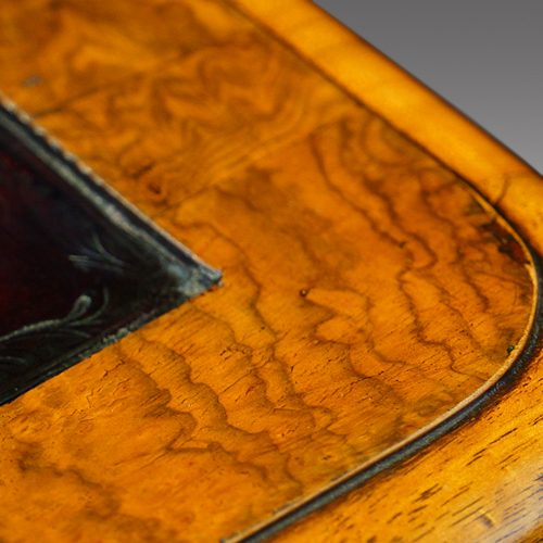Victorian walnut desk by Edwards and Roberts top veneer