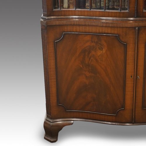 George V serpentine bookcase door