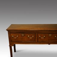Georgian oak serving dresser detail