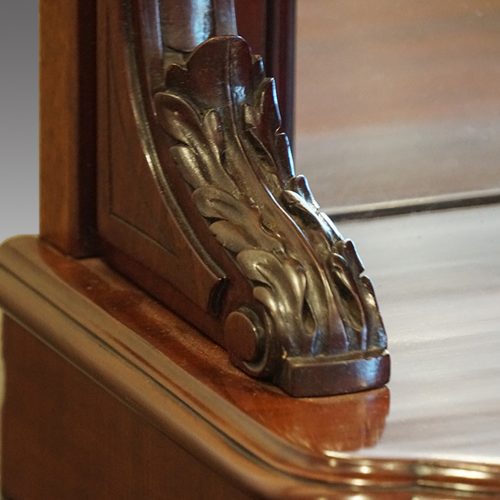 Victorian mahogany dressing table carving support