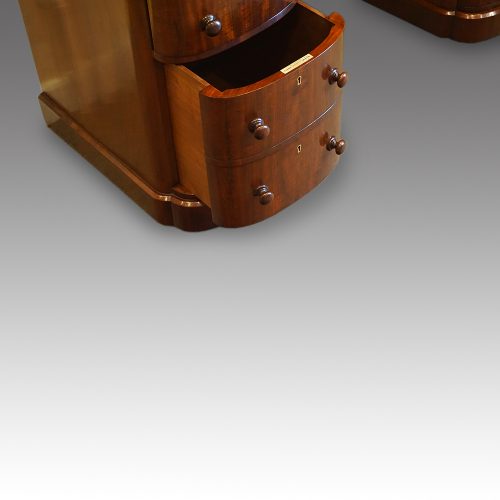 Victorian mahogany dressing table double drawer