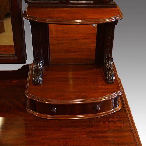 Victorian mahogany dressing table mirror side