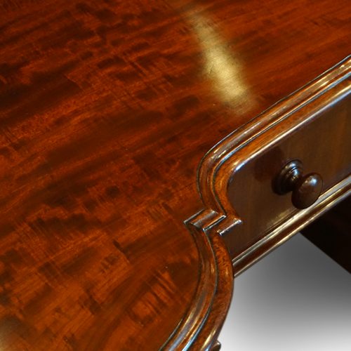 Victorian mahogany dressing table shaped moulding