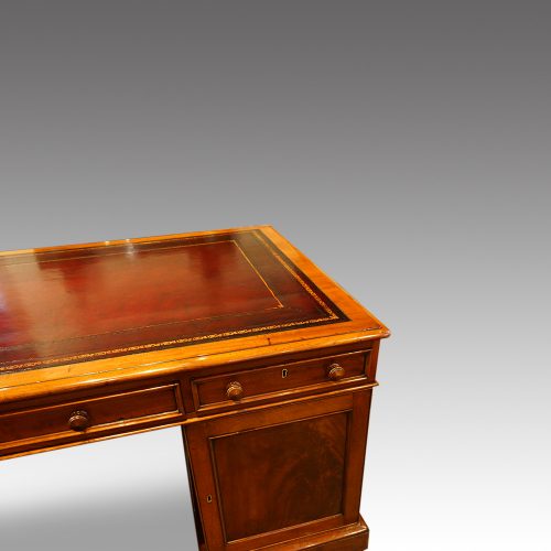 Victorian mahogany partners desk rear