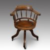 Victorian oak revolving desk chair