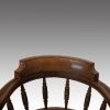 Victorian oak revolving desk chair back rail