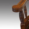Victorian oak revolving desk chair grip
