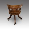 Victorian oak revolving desk chair rear