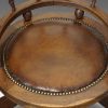 Victorian oak revolving desk chair seat