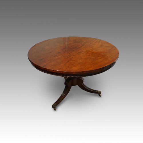 William IV mahogany circular small dining table top
