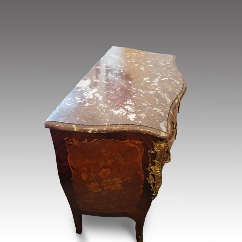 Continental bombe commode marble top