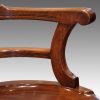 Edwardian mahogany swivel desk chair arm detail