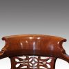 Edwardian mahogany swivel desk chair backrail
