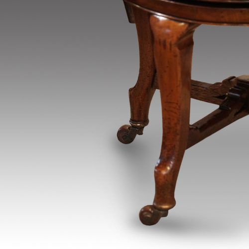 Edwardian mahogany swivel desk chair leg