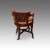Edwardian mahogany swivel desk chair rear