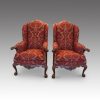 Pair of Georgian style wing chairs