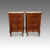 Pair of walnut Continental cabinets