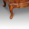 Pair of walnut Continental cabinets leg detail