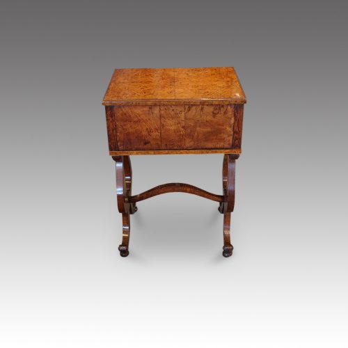 Regency pollard oak work table rear