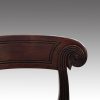 Set of 6 Regency mahogany dining chairs backrail detail
