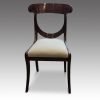 Set of 6 Regency mahogany dining chairs detail