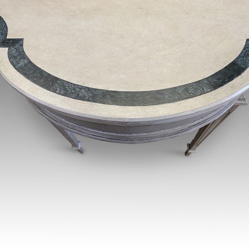 Simulated marble console detail marble