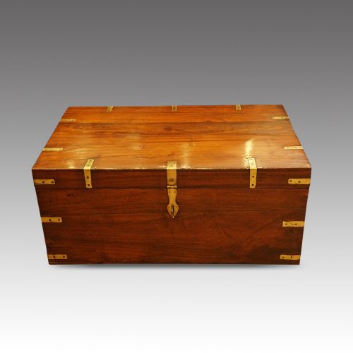 Victorian brass bound military chest