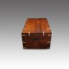 Victorian brass bound military chest end view